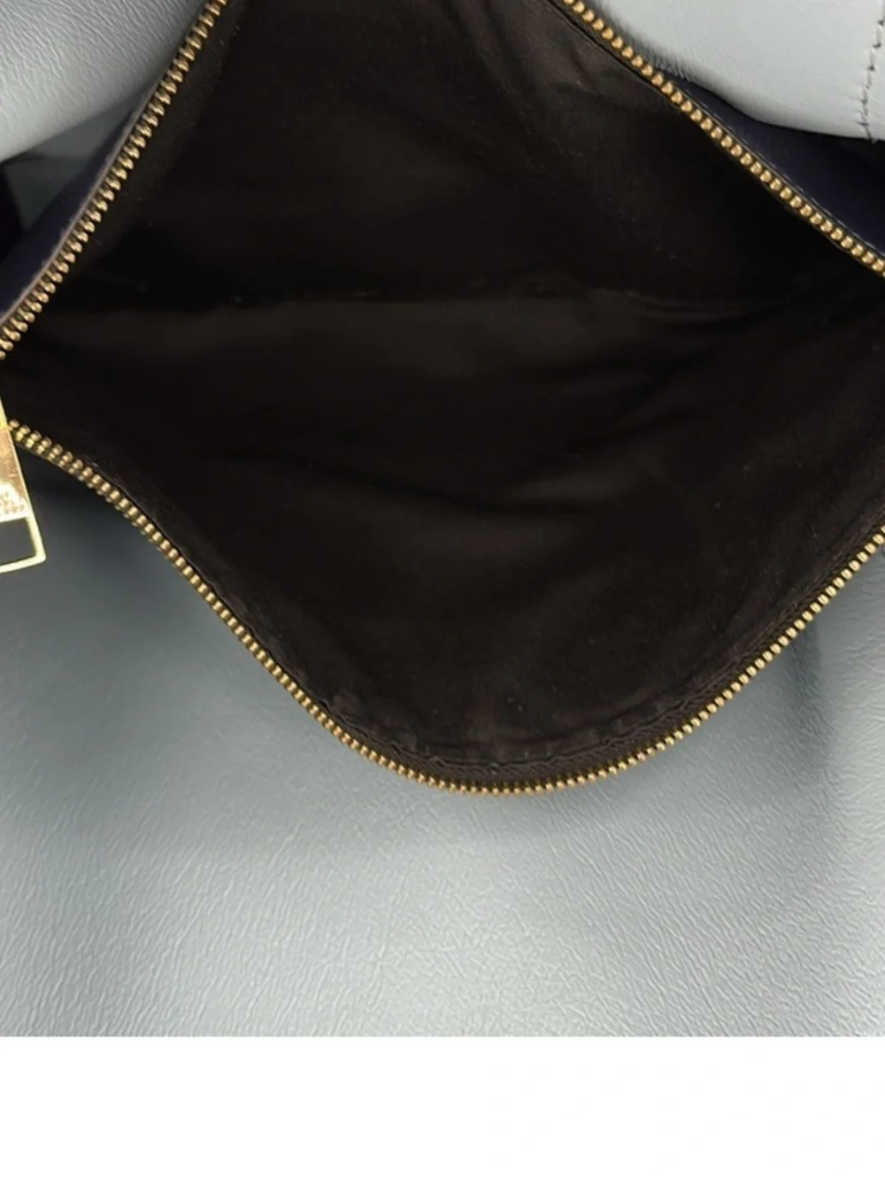 Marc Jacobs Director Bag Navy Blue Pebbled Leather Gold Hardware Tote - CE038